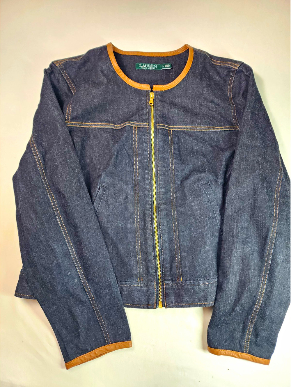 Lauren Ralph Lauren Women's Blue Denim Jeans Jacket Size Large